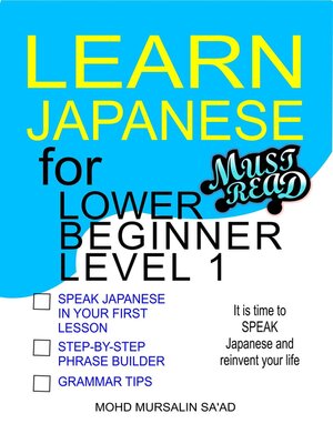 cover image of Learn Japanese for Lower Beginner level 1